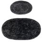 Mijölnir Juego de alfombrillas de baño de algodón, 2 piezas, Antracita